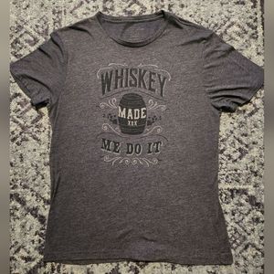 Lucky Brand Charcoal Graphic 'Whiskey Made Me Do It' Tee